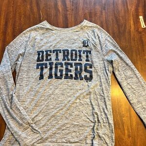 Majestic Detroit Tigers Kids Gray Long Sleeve Shirt